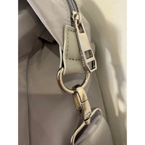 Madden Girl Nylon & Faux Leather Tote Bag Gray Large Shoulder Strap Versatile De - Picture 6 of 14